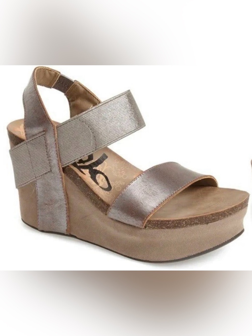 OTBT Bronze Metallic Taupe Wedge Sandal - 10